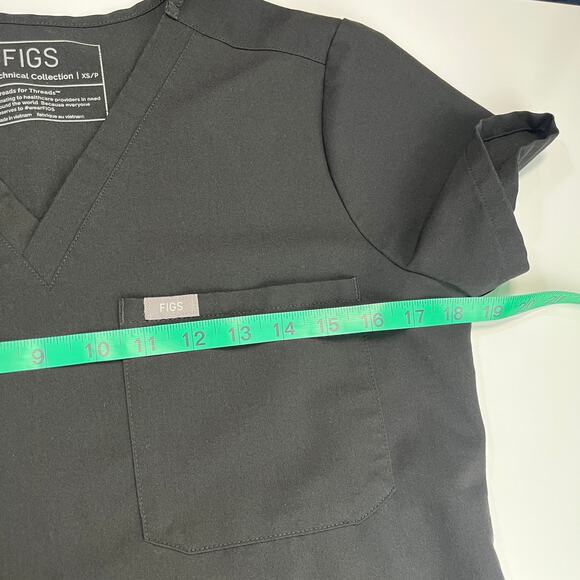 Figs Scrub Set Black Yola Skinny Pants XSP Catarina Top XSP Catarina Slim Top XS - Picture 9 of 16